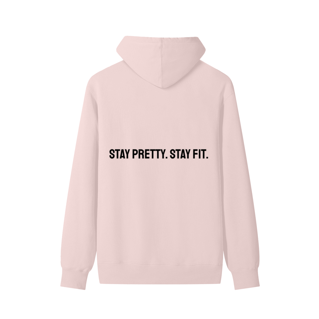 Stay Pretty Stay Fit Oversized Classic Hoodie - Pink