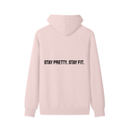 Stay Pretty Stay Fit Oversized Classic Hoodie - Pink
